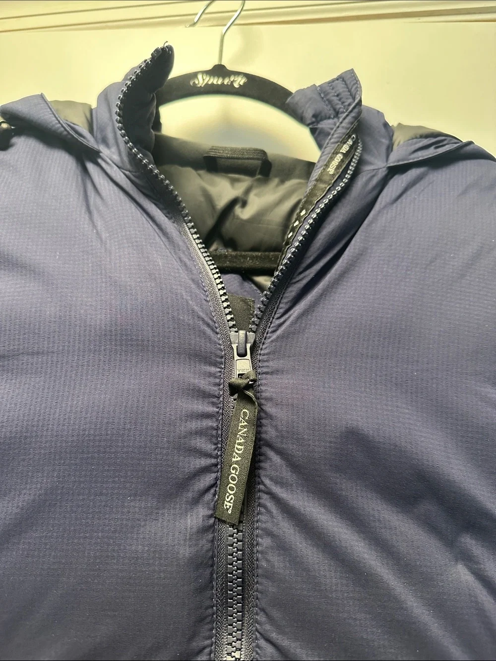 Canada Goose Midnight Blue Hooded Down Jacket - Picture 2 of 6
